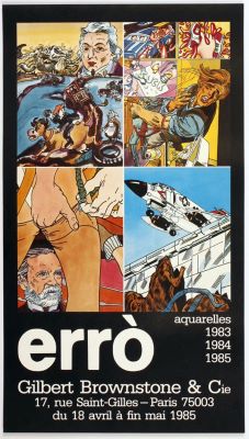 Erró - Aquarelles 1983, 1984, 1985  