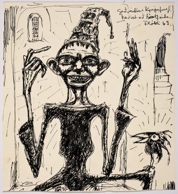 Geðveikur kynjafugl hæðist að hálfvita