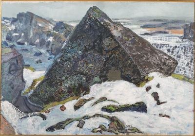 Snjór og gjá (Vetrarmynd frá Þingvöllum)