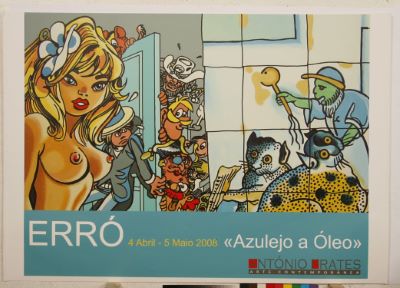 Erró - Azulejo a Óleo