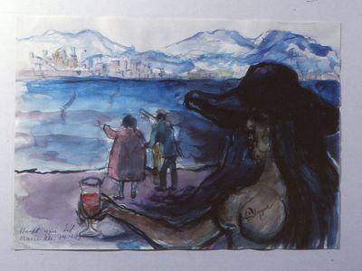 Sveskjuvín og svartur sólarhattur