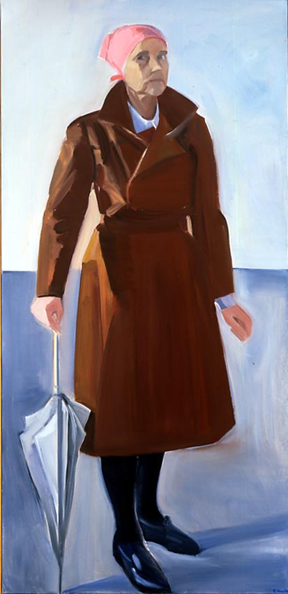 Sjálfsmynd í brúnni kápu