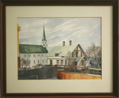 Horft af Laufásvegi