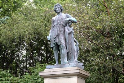 Sjálfsmynd Thorvaldsens með Vonargyðjuna