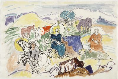 Hestar að hvíla sig (Boðunin)