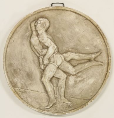 Nafnlaust (Glímumenn - skjöldur)