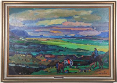 Útsýni yfir Skagafjörð frá Arnarstapa á Vatnsskarð