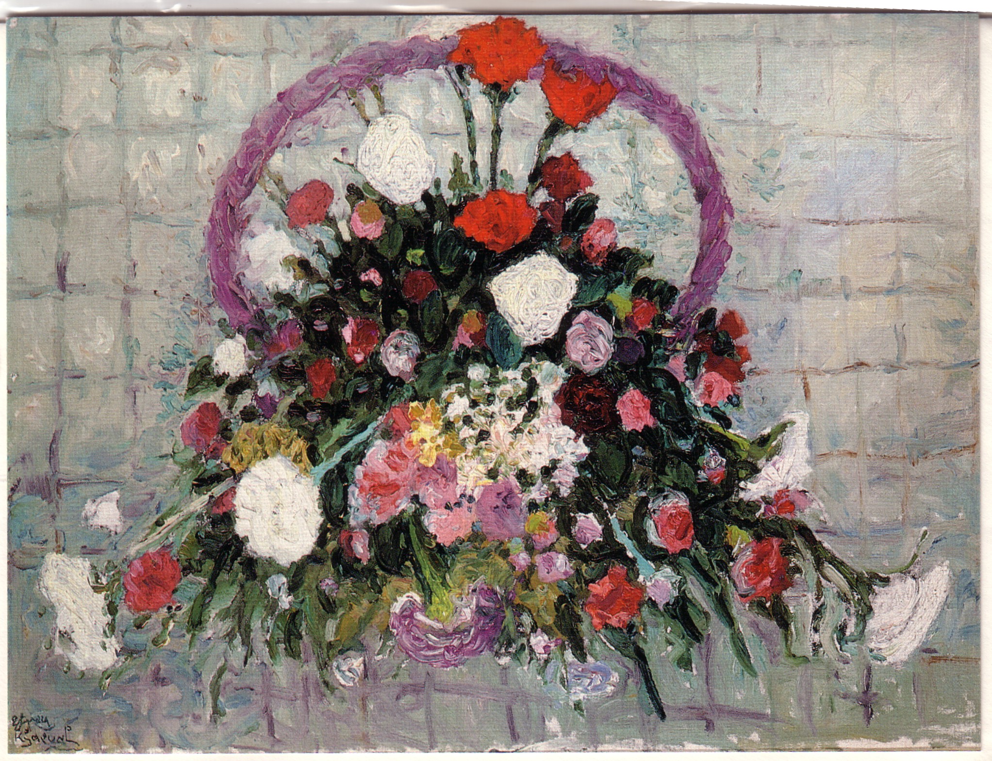 Blómakarfa frá B.S.R. 