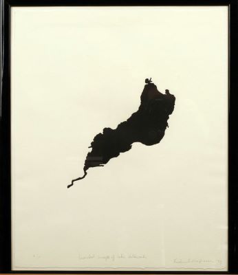 Inverted image of lake Hvítárvatn