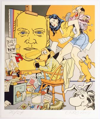 Rockwell að mála sjálfsmynd mína